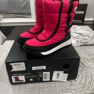 NEW Sorel Whitney II Puffy Mid Winter Boots Pink/Black